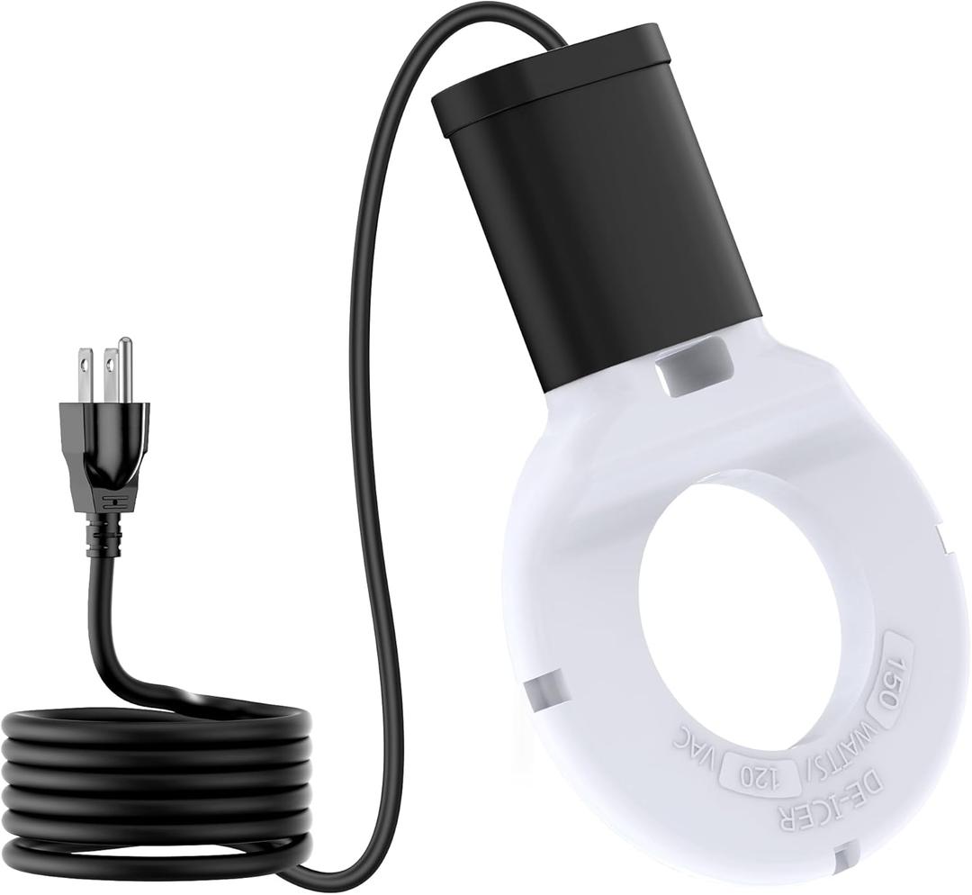 150 Watt Utility De-Icer Submergible Cast Aluminum Chicken Water Heater for Winter Bird Bath Heater (1, White)