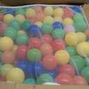 Amazon Basics BPA-Free Ball Pit Balls with Storage Bag, Crush-Proof Plastic for Toddlers Kids 12+ Months Play, 6 Pastel Colors, 1000 Count