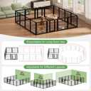 Dog Playpen for Indoor & Outdoor, 24 inch 8 Panels Metal Puppy Playpen for Puppies/Small Dogs, Portable Pet Fence for Yard, Camping, Travelling, Black
