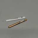 CAVN Pen Light with Pupil Gauge LED Penlight for Nurses Doctors, 2 Pcs Reusable Medical Penlight for Nursing Students (Rose Gold/White)