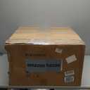 HomePop Round Leatherette Storage Ottoman with Lid, Cinnamon Red Large