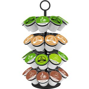 KIMIUP Coffee Pod Holder, K Cup Organizer Compatible with K-Cups(36 Pods), Kitchen Detachable Coffee Pod Organizer for Countertop, Spins 360-Degrees