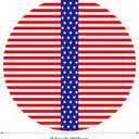 6 Pcs Patriotic Tablecloth Round American Flag Tablecloth, 84", Stripe