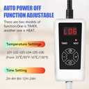 RIOGOO Pet Heating Pad, Electric Heating Pad for Dogs and Cats with Timer, 6 Level Adjustable Temperature Dog Heated Blanket (Blue, XL:36''x27'')