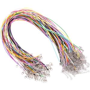 60pcs Craft Necklace Strings DIY Jewelry Supplies Clasp for Long Wax Cord Projects