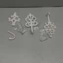 Shabby Chic Decorative Wall Hooks - Set of 3 - Cast Iron French Country Wall Decor - Farmhouse Hangers for Coats, Purses and More - Pure White