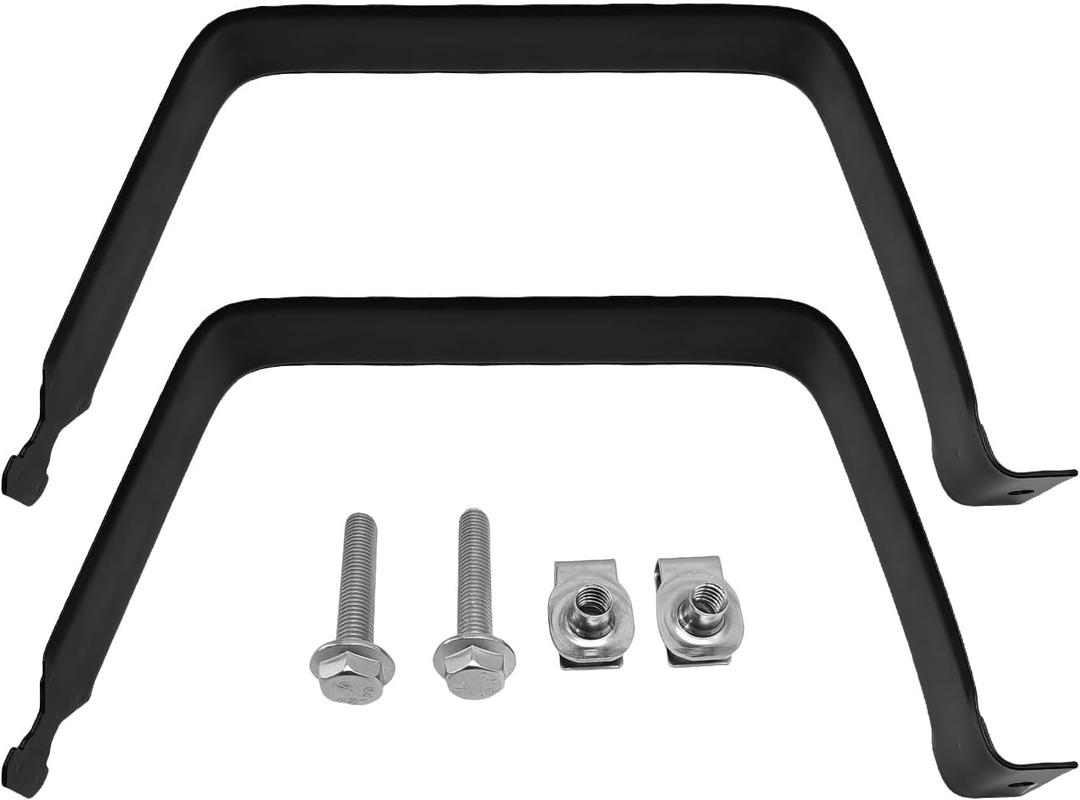2 Pack Fuel Gas Tank Straps Bracket Fit For 1999-2018 Chevy Silverado 1500 2500 3500 GMC Sierra 1500 2500 3500, Replace 578-183 578183 15288145 15710284, With Bolts & Locking Nuts