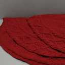 Red Knitted 36 inch Christmas Tree Skirt for 6 Ft Tree - Luxury Thick Rustic Xmas Decoration for Christmas Home Decor(Red, 36")