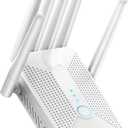 WiFi Extender,WiFi Repeater,WiFi Extender Signal Booster,Internet Extender WiFi Booster,6 Antenna,Coverage10000 Sq.ft,Easy Setup,Stable and Fast Internet Speed,Fit for Home and Company