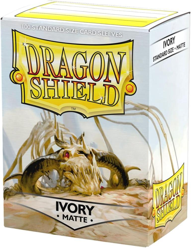 Dragon Shield | Standard Size Card Matte Sleeves | 100 CT - Smooth & Tough Premium TCG Sleeves | Compatible with Pokemon, Flesh & Blood, One Piece & Magic The Gathering | Ivory