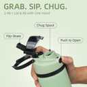 BJPKPK 17oz Insulated Water Bottle with 2-1 Straw Spout Lid, Stainless Steel Metal Water Bottles with Carry Handle, BPA Free, Leak-Proof, Fits in Car Cup Holder, Thermo for Sports,Macaron Green