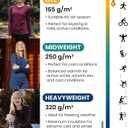 Merino.tech Merino Wool Base Layer Women Set - Heavyweight, Lite, Midweight Merino Thermal Underwear for Women Top, Bottom (Gray, L)