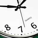 Bernhard Products Retro Wall Clock 9.5 Inch Hunter Green Kitchen 50's Vintage Design Round Silent Non-Ticking Quartz Battery Operated Clocks for Home Office School Classroom Kids Bedroom Living Room