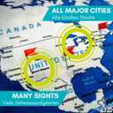 World Map XXL 51 x 28 inches in 'Error Blue', Fleece Wall Hanging as Travel Pin Board in Modern Wall Art Design, 20 Flag Push Pins Included