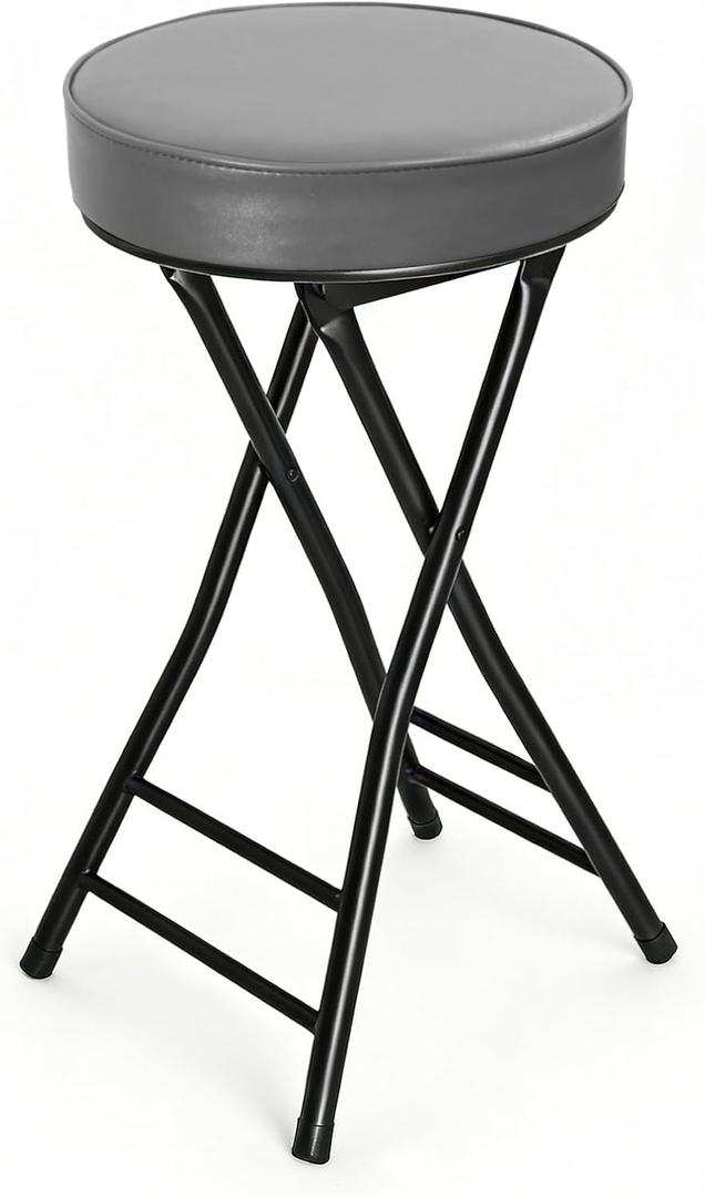 Folding Stool,24 Inch Foldable Portable Height Bar Stools Chair