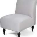 Liykimt Armless Accent Chair Cover SlipcoverSlipper Chair Stretch Spandex Removable for Armless Chair Furniture Protector Covers for Living Dining Room Hotel (Light Gray, 1)