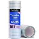 TapeManBlue Clear Transfer Tape for Vinyl, 12" x 100' Roll with Grid, Premium Vinyl Transfer Tape for Crafts, Decals, and Letters