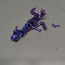 FunisFun 3D Printed Dragon with Articulated Bones for Adult, 3D Printed Dinosaur Fidget Toys Decor for Stress Relief (Blue-Purple, 1P)