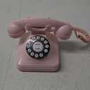 TelPal Corded Pink Retro Landline Home Phone, Basic Pink Decorative Analog Telephone Set, Senior Phone for Home/Office/Hotel