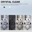 Clear Halloween Phone Case for Samsung S25 Ultra,Black Ghost Pattern Cover Soft Bumper Protective Cute Boys Girls Phone Case for Samsung S25 Ultra-Black Ghost