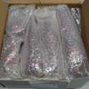 Mifoci 8 Pcs 6 Inch Mercury Glass Finial Christmas Ornaments Hanging Christmas Finials Glass Ornaments Assorted Mercury Decor for Vintage Holiday Xmas Tree Decoration(Red)