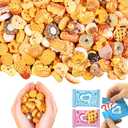 50PCS Mini Food Resin Mystery Blind Bags: Bread, Cookies, Pastries, Donuts Charms for DIY Phone Cases, Slime Charms, Scrapbooking & Craft Projects Party Favors, Classroom Rewards