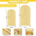 MODFUNS Gold Sequin Arch Cover Set of 2 Spandex Arch Cover 7.2&6ft Sparkly Wedding Arch Cover Fitted Wedding Arch Stand Covers Round Top Arch Covers Stretchy Backdrop for Birthday Party Reception