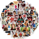50pcs Stranger Movie Season 5 TV Stickers for Kids Teens Girls Adult, Waterproof Vinyl Things Movie Decal for Water Bottle Skateboard Guitar Travel Case Bike Laptopr (st) Pack Of 6