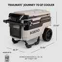 Igloo Trailmate Journey 70Qt Wheeled Cooler | Insulated Hard Shell Ice Chest