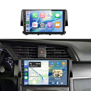 5/6GWiFi 8Core Qualcomm 4G+64G,Radio for Honda Civic 2016-2020 Radio Android Car Stereo 5.1Bluetooth,Wireless Carplay,DSP Hi-Res,Android Auto,9‘’ 1280P IPS Touch Screen,Cooling Fan,GPS,FM/RDS,Camera