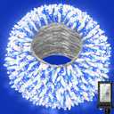 240ft Outdoor Christmas Lights, 750 LED Super Long String Lights 12 Modes & Timer Memory, Dimmable Outsite Waterproof Light Strings for Xmas Tree Garden Wedding Party Holiday Decorations Blue &White