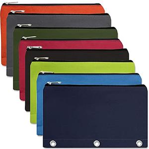 16 Pencil Pouches for 3 Ring Binder Bulk Pencil Bags with Zipper, Large Binder Pencil Pouch Bundle for School, Offices, Budgeting