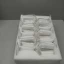  Glasses Set of 12, 12oz Clear Red/White Cup, Long Stem Glasses for Party, Wedding and Home