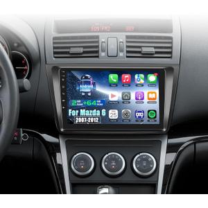 [2+64G] NHOPEEW Android 13 Car Stereo for Mazda 6 2007-2012 with Wireless CarPlay & Android Auto - 9 Inch Touch Screen Car Radio - GPS Navigation/DSP/WiFi/SWC/Bluetooth + AHD Backup