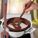 Lightbeam Digital Candy Thermometer, Instant Read Kitchen Cooking & Spatula Thermometer Temperature Reader & Stirrer in One BPA Free Food Grade Material (white)