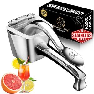 Stainless Steel Lemon Squeezer, Heavy-Duty Orange Juicer, Durable Hand Press Citrus Juicer, Portable Lime Squeezer, Rust-Free, Easy to Clean, Ideal for Kitchen & Bar