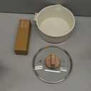 CAROTE 2Qt Sauce Pan Sets with Lid Cooking Pots Nonstick Saucepans Cookware Set with Pour Spout Small Kitchen Pot, Induction Comptable, Easy to Clean, PFOA FREE (White Granite)