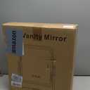Vanity Mirror with Lights, Height-Adjustable & 360 Rotation, 1/10X Magnification, Three Color Lighting Modes, Makeup Mirror Smart Touch Control, Large Vanity Desk Mirror (17.5in,White)