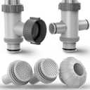SUMMERBUDDY Above Ground Pool Parts Kit, Replacement Pool Pump Part with Split Plunger Valve, Plunger Valve, 1.5" Inlet Water Nozzle, 1.25" Outlet Strainer, Pool Hose Adapter