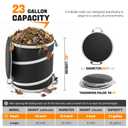 23 Gallon Collapsible Trash Can with Hard Bottom