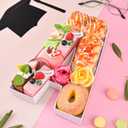 GRAD Set Cardboard Letter for Charcuterie 10.2'' Congrats Grad Fillable Tray Charcuterie Paper Box for Graduation Party Decorations Chocolate Candy Cupcake Container