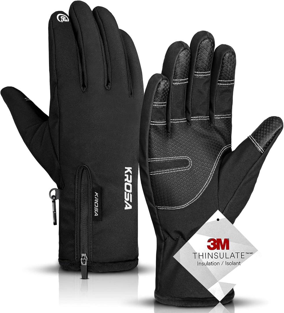 -10 Winter Gloves Men Women & Kids, 5-Layer Waterproof Gloves for Cold Weather, Snow Ski Gloves with 10 Touchscreen Fingers