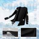 HODOSPORTS Womens UPF 50+ Rash Guard Cardigan UV Sun Protection Shirts with Pockets Swim Cover Up Long Sleeve Lightweight (Black, M)