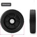 7 Inch Grill Wheels Replacement Parts for Traeger Grill Wheel KIT0138 Pro 34 Bronson 20 Pro 22 Pro 575 Pro 780 Pro 20 Eastwood 22 34 Renegade Pro HDW332 Plastic Black BBQ Wheels Accessories 2PCS