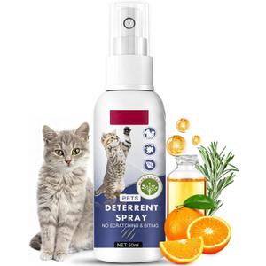 Tetra No Scratch Spray for Cats, Natural Anti Scratch Cat Spray, EffectiAve Cat Bitter Spray for Chewing & Scratching Keep Off Cat Indoor or Outdoor, Protect Furniture, Curtain, Floor & Plant, 50 Ml