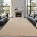 Large Modern Area Rugs for Living Room Bedroom, 9x12 Feet Beige Ultra Soft Thickened Memory-Foam Indoor Rug, Comfy Aesthetic Solid Minimalist Carpets for Girls Boys Nursery Dorm Home Decor