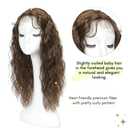 20inch Natural Curly Hair Topper for Women - Perfect for Daily Use & Styling Lightweight & Breathable Topper Hair Pieces for Thinning Hair