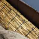 Natural Bamboo Roller Blind with Lift, Wall Decor Roman Blinds, Bamboo Divider, Indoor Sun Shade, Shading and Breathable, for Indoor/Outdoor Patio (Size: 110 x 153cm)