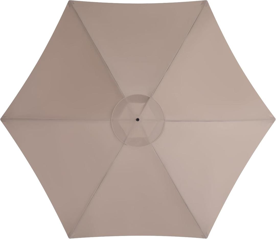 9 Feet Patio Umbrella Replacement Canopy for 6 Ribs, Market Umbrella Top, Yard Table Umbrella Top Cover,Universal Strong and Thick Umbrella Canopy,Canopy Only