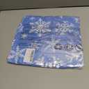 Horaldaily Christmas Tablecloth 7070 Inch Round, White Snow Blue Washable Table Cover for Party Picnic Dinner Decor